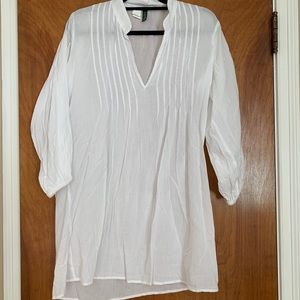 Ralph Lauren white cotton coverup